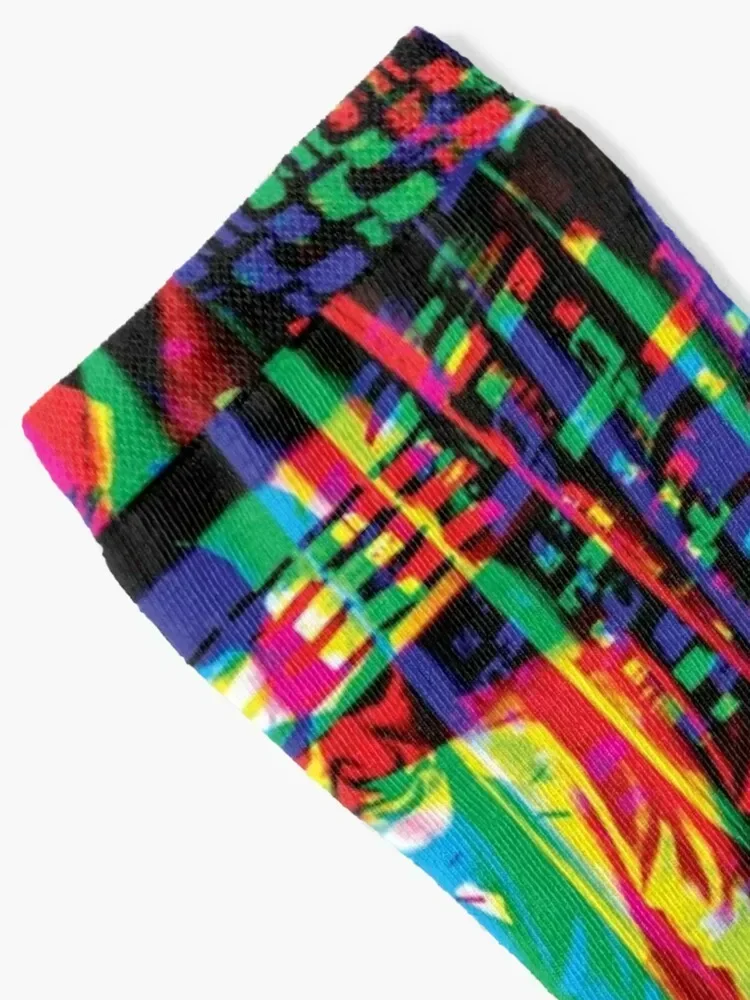 Quentin Tarantino Trippy Glitch | StokedUpArt Socks set Crossfit floor heated Women Socks Men's