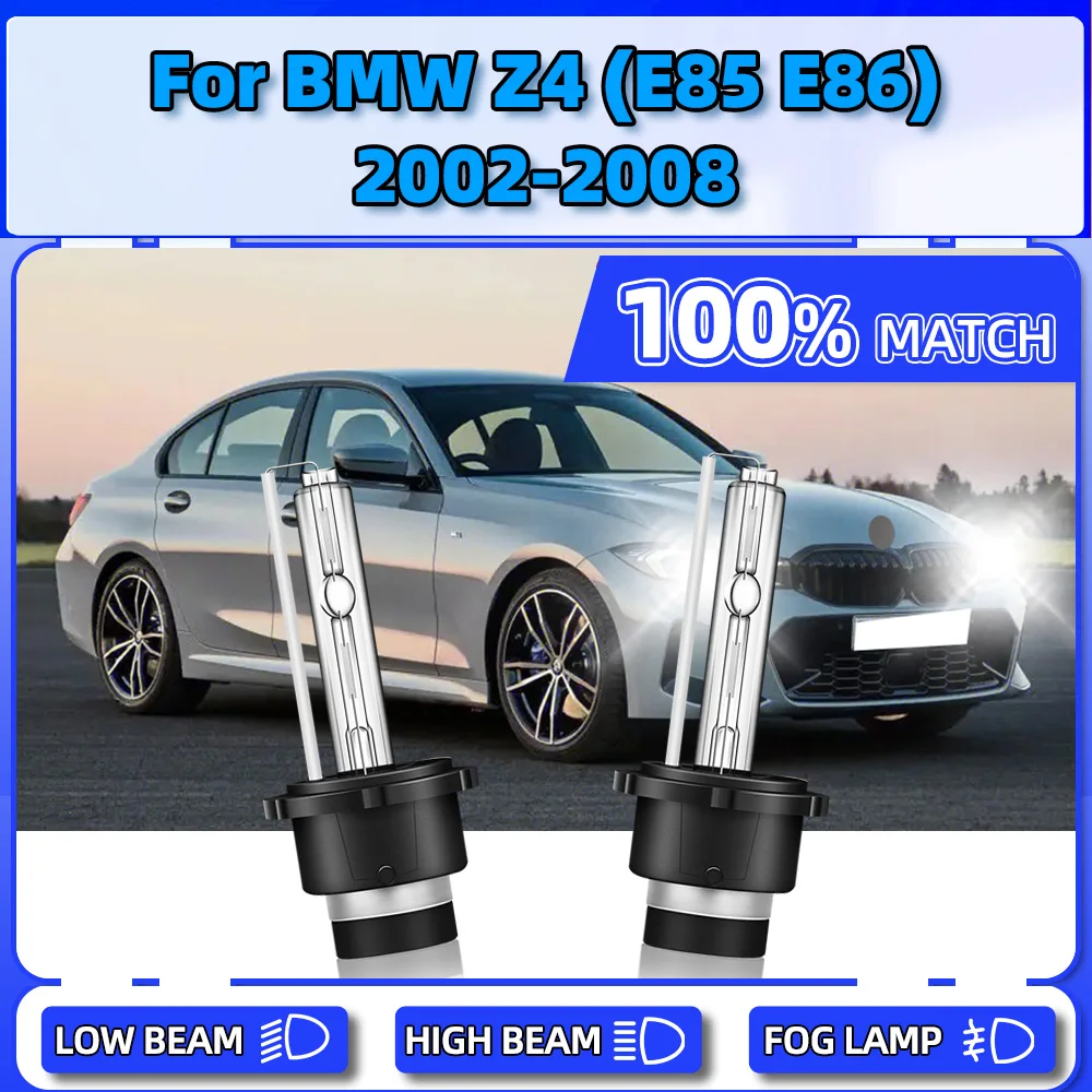 

2PCS Xenon Headlight Bulbs 20000LM 35W Auto Xenon Lamps 6000K White For BMW Z4 (E85 E86) 2002 2003 2004 2005 2006 2007 2008