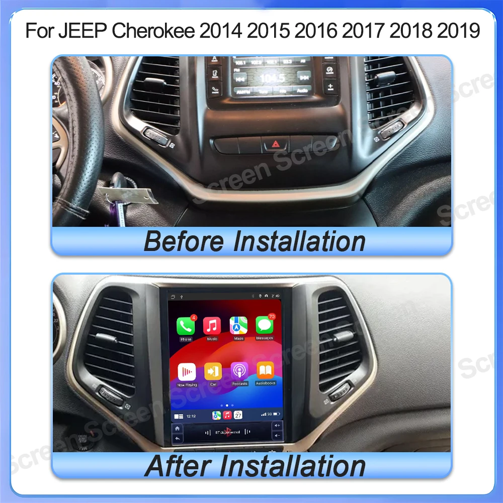 9.7' Car Radio Android 16 For Jeep Cherokee 2014 2015 2016 2017 2018 2019 Multimedia Video Player GPS Navigation Touch Screen 5G
