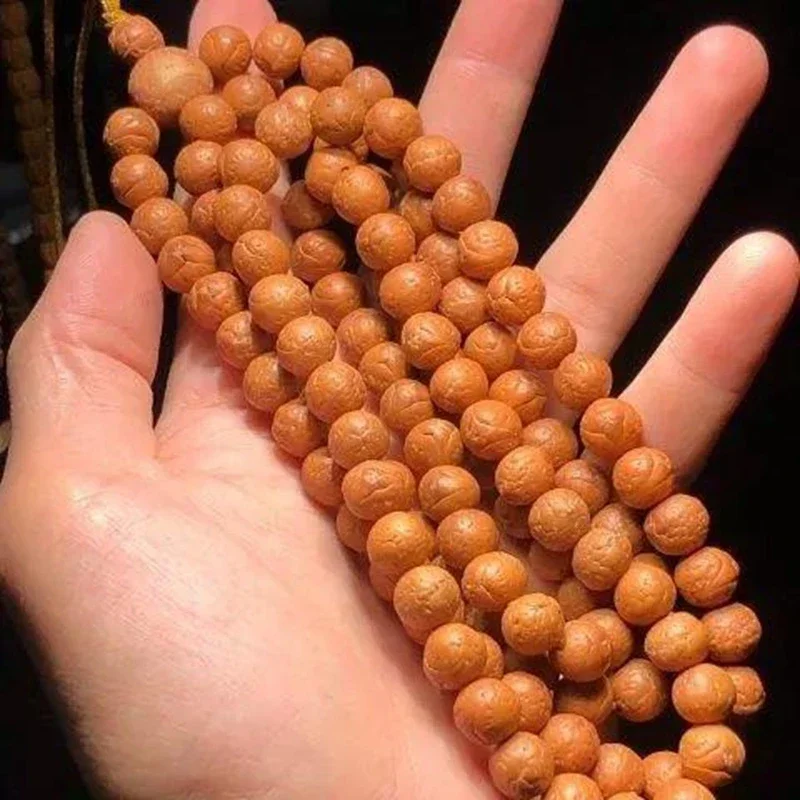 Tibetan Buddhism 108 Dragon Eyes Bodhi Seeds Prayer Bead Mala Necklace