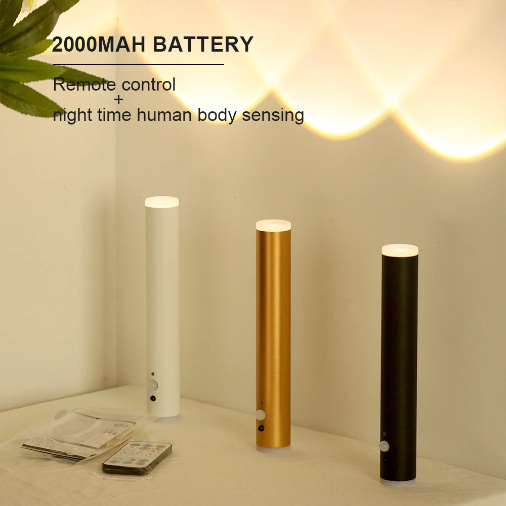 LED Wall Sconces light, 3 Brightness Levels 3 Color Modes Wall Lights, 2000mAh Battery Operated 360° Rotatable Touch Control