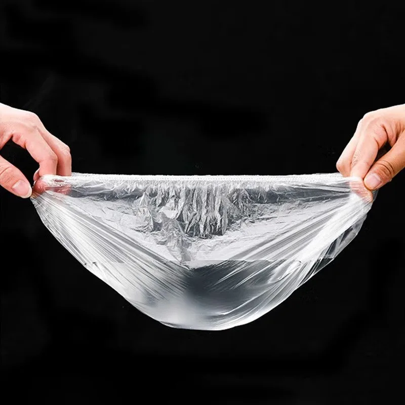 

100/200 шт. одноразовые чехлы для душа, аксессуары для ванной комнаты, прозрачные и водонепроницаемые одноразовые шапочки для волос, товары для ванной комнаты