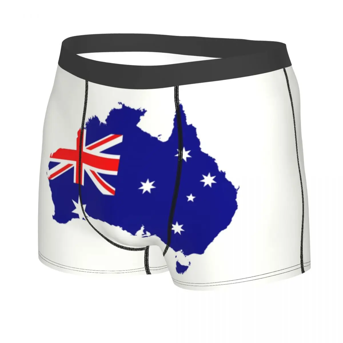 Ropa interior con mapa de la bandera de Australia para hombre, Bóxer Sexy con estampado personalizado, calzoncillos patrióticos australianos, bragas transpirables