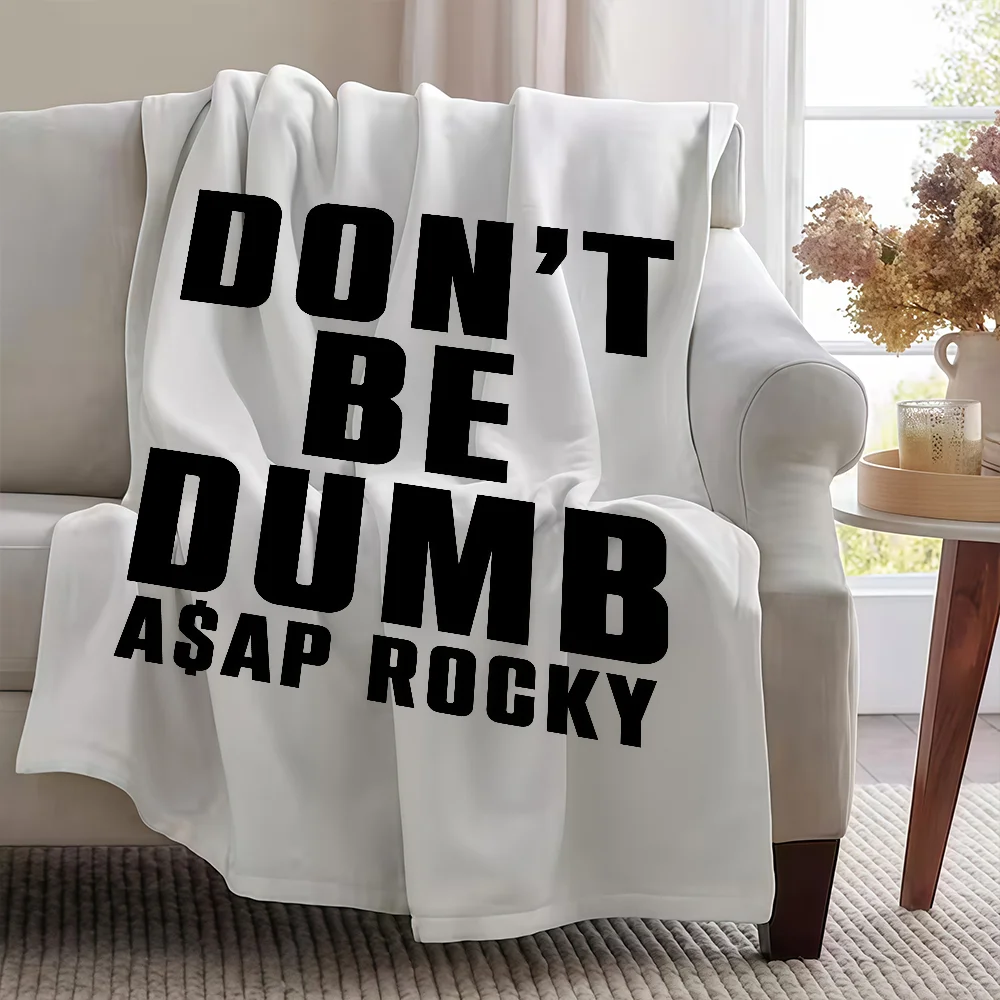 A-ASAPS-ES R-RockyS-ES Dont Be Dumb Blanket Soft Warm Furry Throw Super Kids Toys Bed Sofa Car Cradle