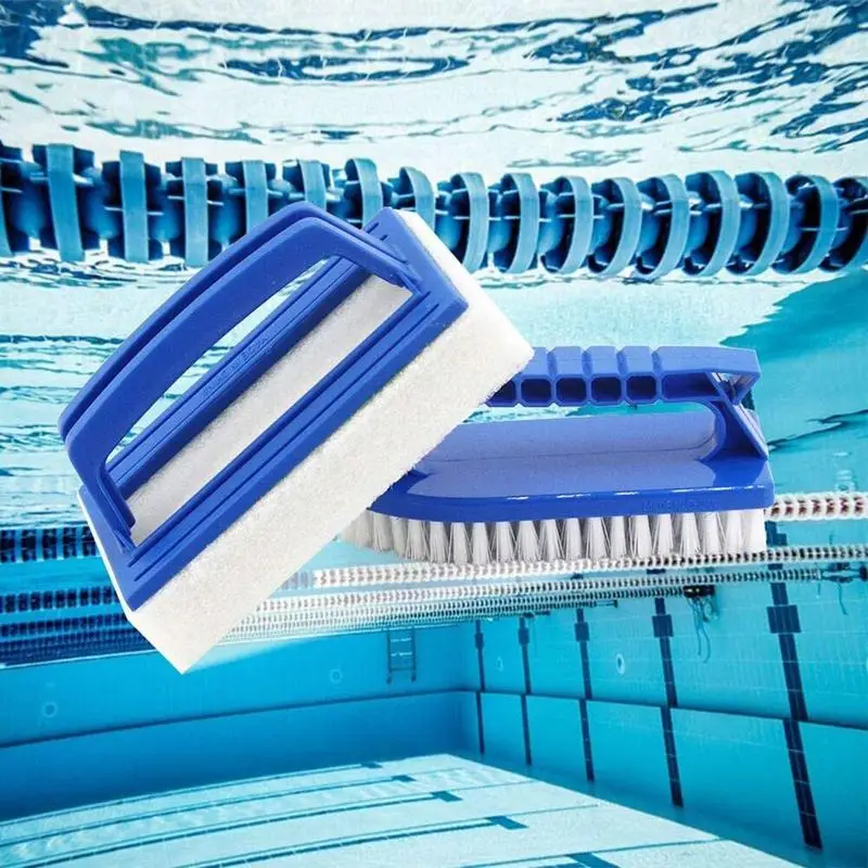 Pool Brushes For Cleaning Pool Walls Pool Brushes For Cleaning Pool Walls Pool Scrub Brush With Nonslip Handle Hand-Held Sponge