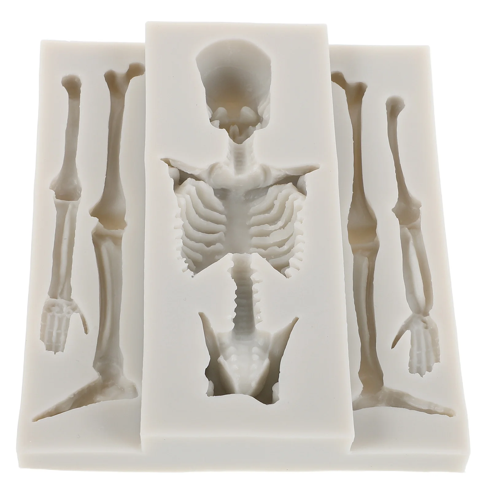 

2Pcs Silicone Halloween Baking Mold Skull Design Non Stick Candy Chocolate Jelly Fondant Mold for DIY Party Decoration