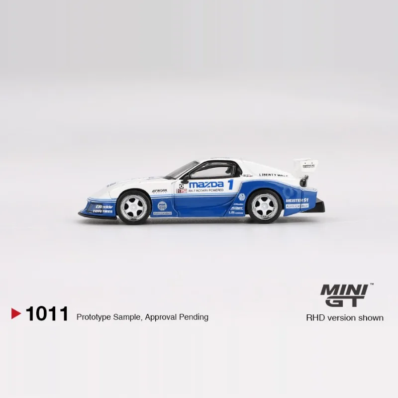 재고 있음: 1:64 # 1011 MAZDA RX7 다이캐스트 시뮬레이션 합금 자동차 모델, 소년 축제 선물 장난감, 성인 수집용 디스플레이 항목.