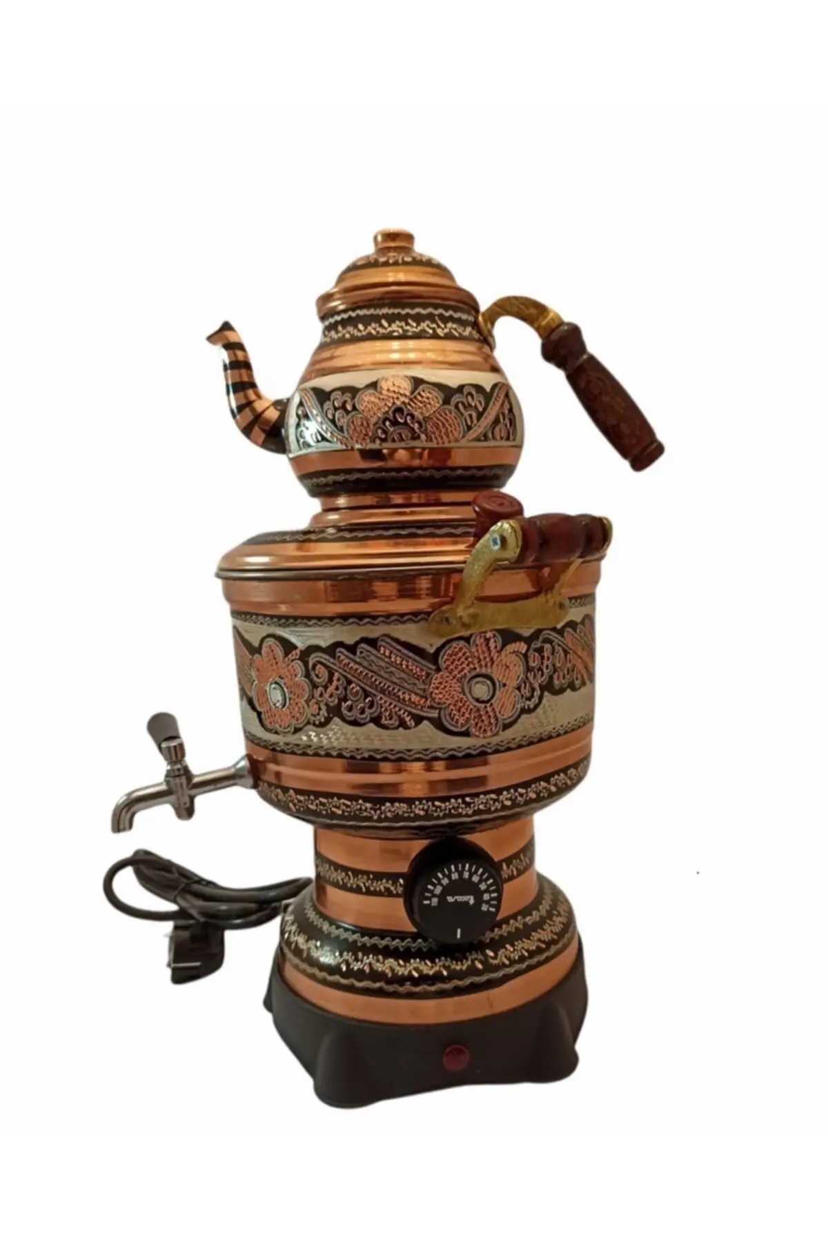 

DOLBOVI copper Semaver electric, erchains 3 Lt Cooper Tea Pots Handmade