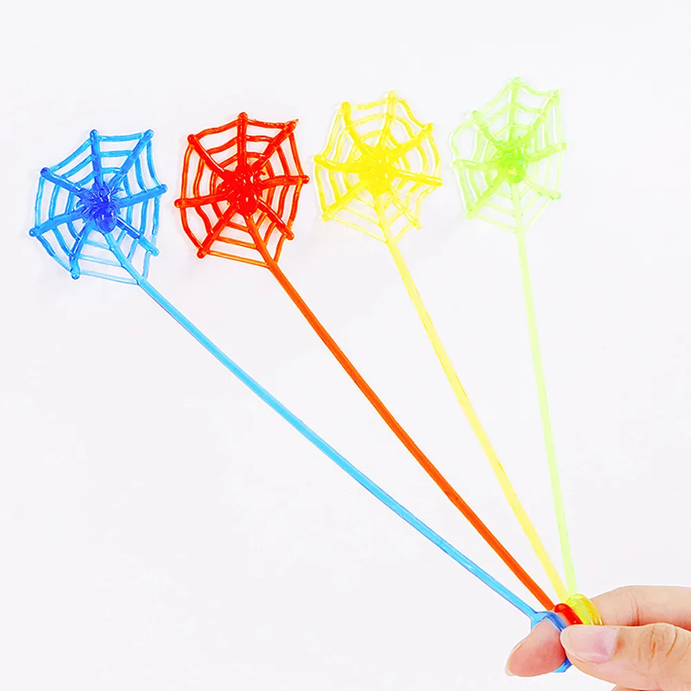 20/50/100Pcs Elastic Stretchable Sticky Spider Web Climbing Novelty Kids Toys Birthday Party Favor Halloween Party Decorations