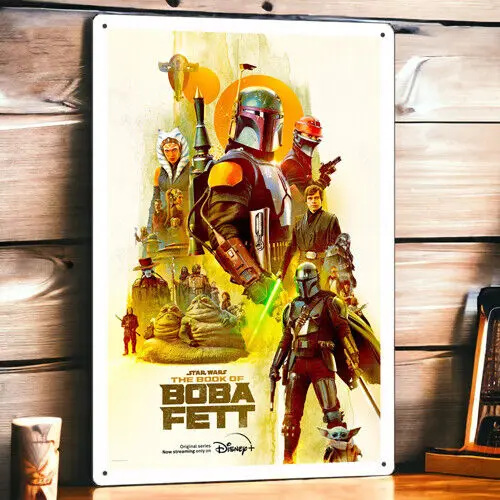 The Book of Boba Fett Metal Poster Tin Sign Plaque 8 x 12 inches TV Series