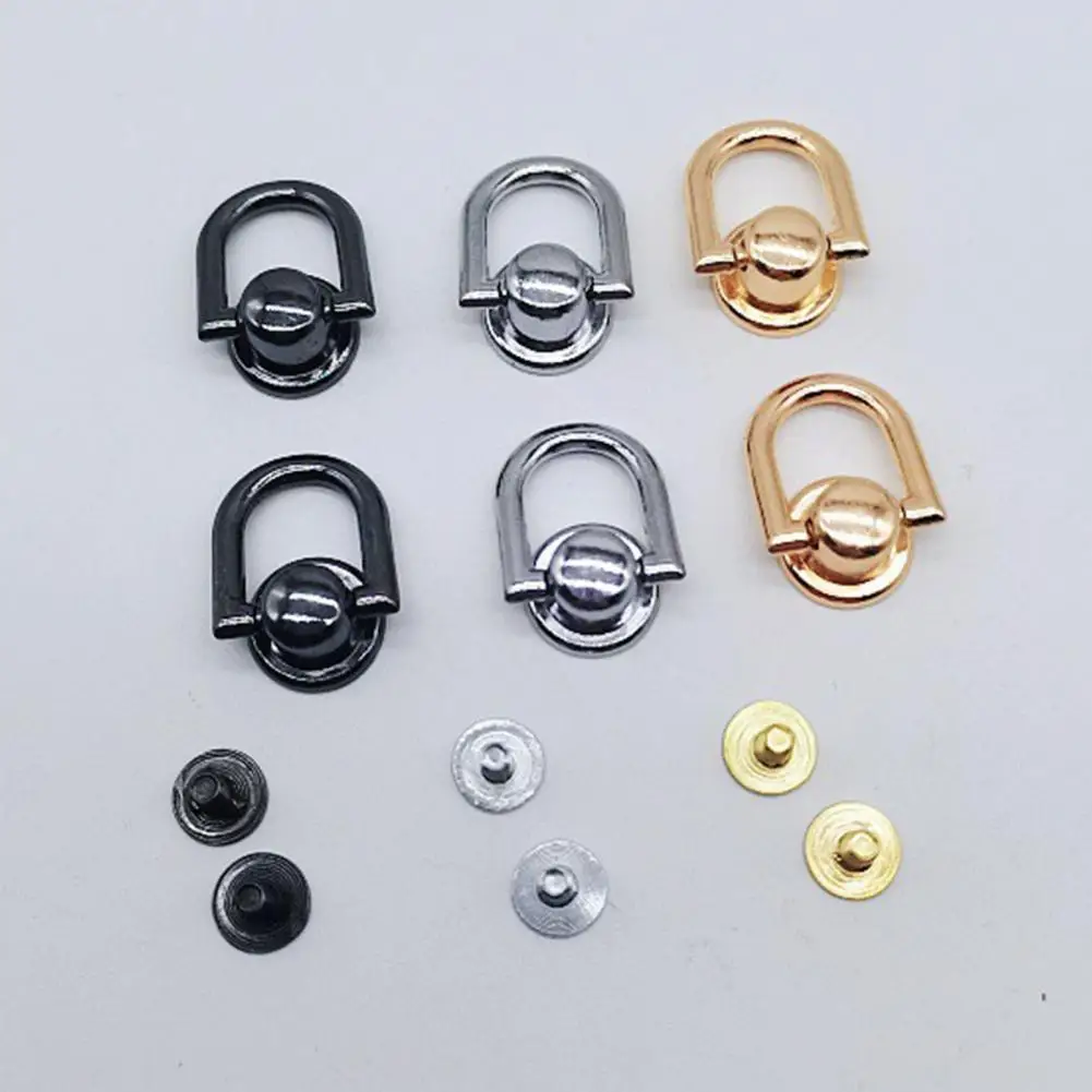 Purse Strap Connectors D Rings for Purse Making 4pcs Rotatable D Rings with Screws Purse Making Hardware Set Diy for Handbag