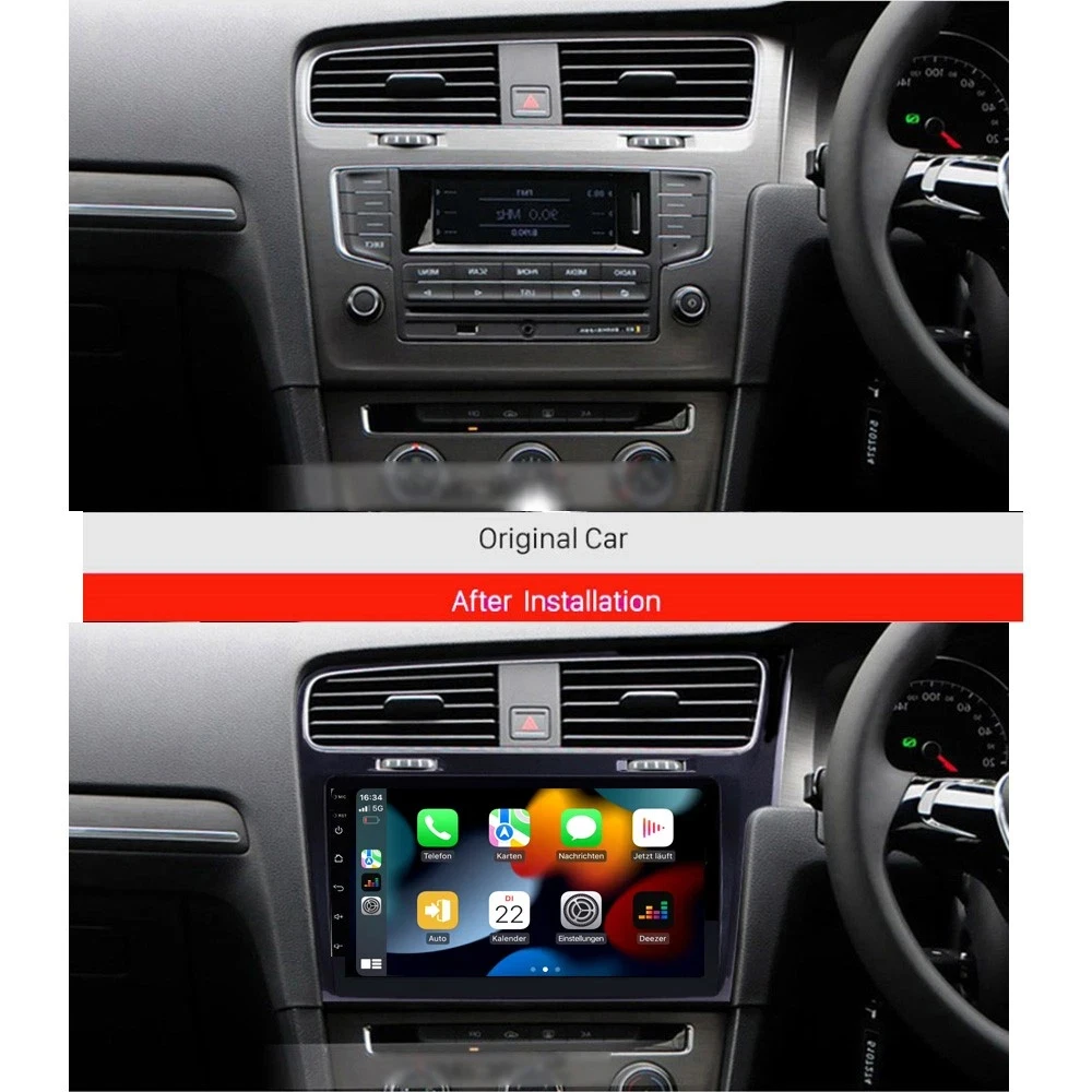 Car Radio For Volkswagen VW Golf 7 MK7 GTI 2012-2021 Android 16 Right Hand Drive RHD Carplay Android Stereo Video Player 2 Din