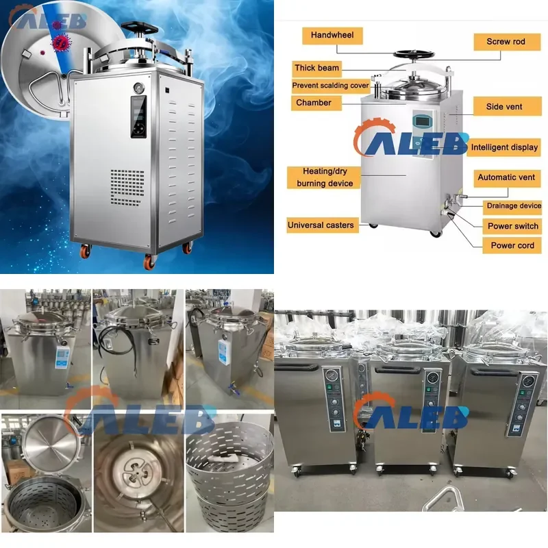 SFW Certificate 50L 75L 100L Large Capacity Exhaust Sterilizer Steam Autoclave Machine for Farm Soil Mass Sterilization
