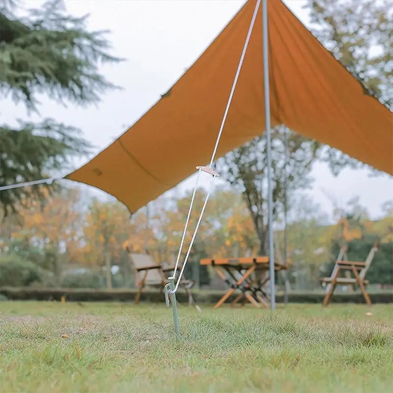 Металлические стойки для туристической палатки, тяжелые, не ржавеют, для кемпинга, семейного использования, инструменты для льда, стальные крепкие колышки