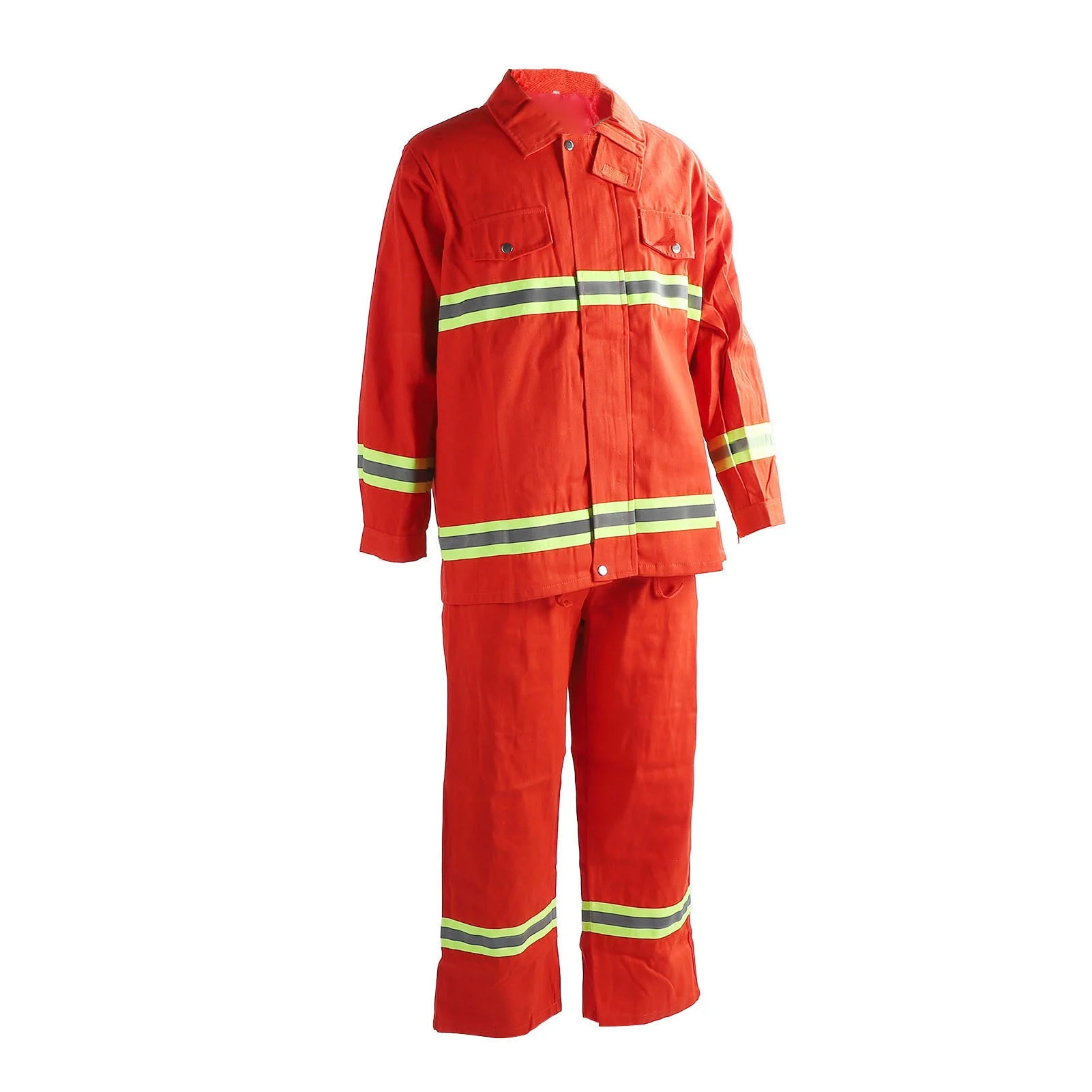 Flame Resistant Safety Suit Thermal Insulation Protective Clothing Zip Up Cotton Apparel with Reflective Strip Type 97