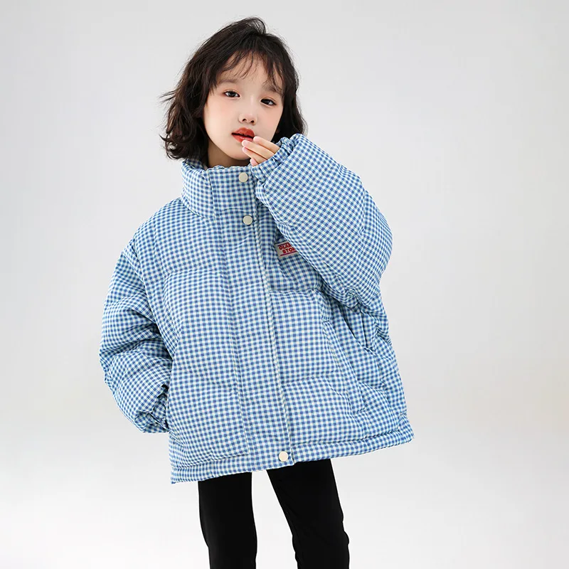 الأطفال رشاقته معطف الفتيات سترة دافئة الشتاء القطن وسادات مبطنة الخريف الاطفال طويلة الأكمام ملابس خارجية في سن المراهقة سستة القمم 5-14Y #3