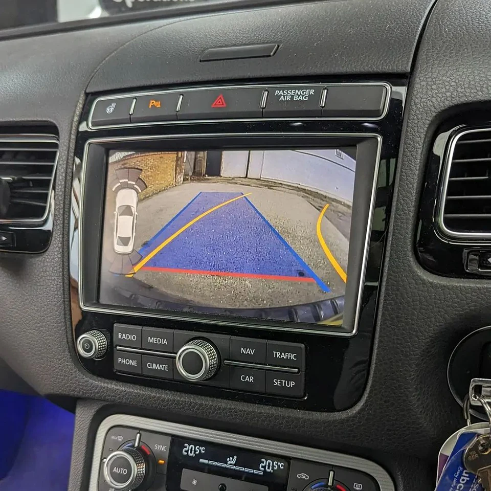 ICarPlay bezprzewodowe jabłko Carplay dla VW Touareg RNS850 oryginalny ekran uaktualnienia Android Auto kamera kamera cofania