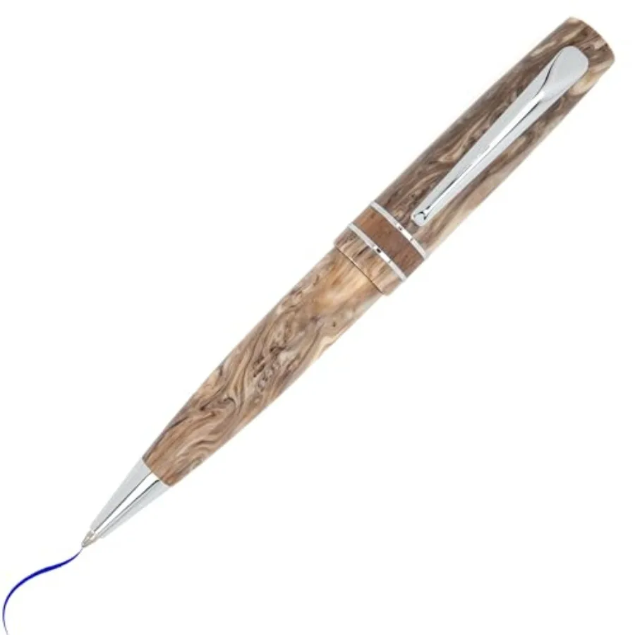 

USA Avenue of the Baobabs Ballpoint Pen Beige Swirl with Standard Parker-Style Blue Gel Refill Oversized Luxury Writing Gift fo