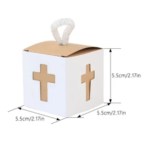Wooden cross box for boys and girls, first sacred communion, rustic marriage, baptism and baptismal gift, 10 pcs, 20 pcs 10 Main Sales Memories of Communion - №8
