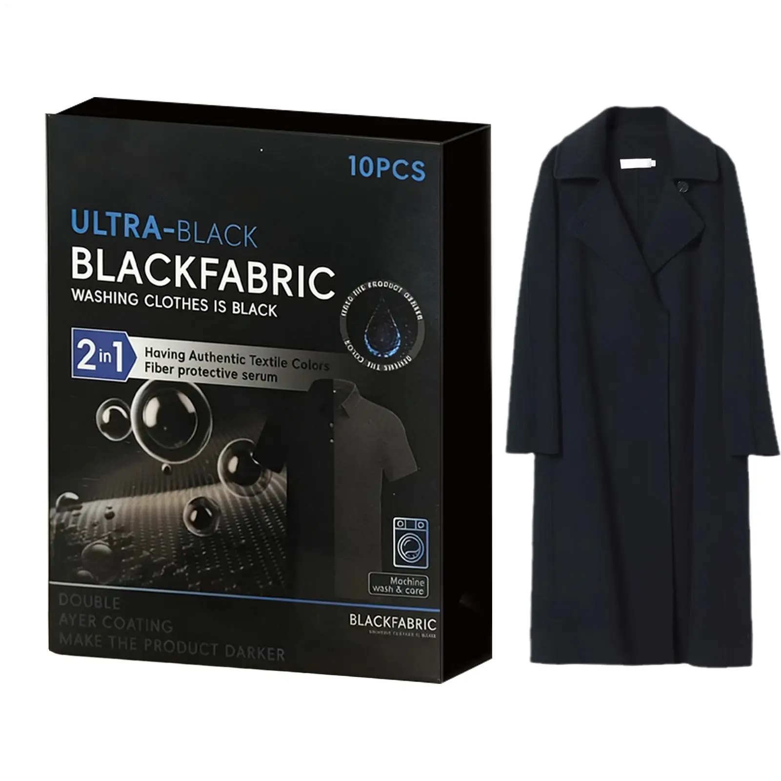 

Набор из 10 листов для восстановления цвета черной одежды: стойкие черные пластины-красители для ткани для стирки в стиральной машине