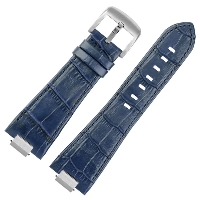 Cowhide Leather Watchband For Tissot PRX T137 Series T137.407 Super Player Watch Band Steel End Link Male Bracelet Strap 26*12mm