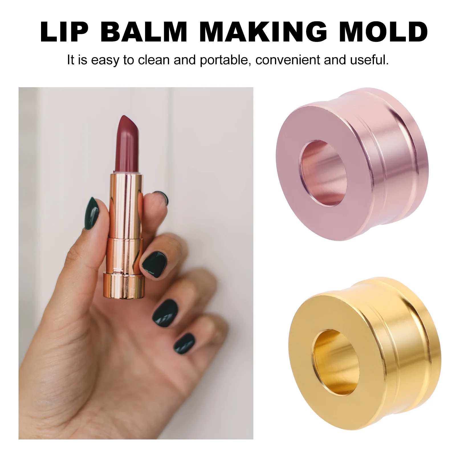 

Lipstick Making Kit Clear Lip Gloss Base with Mold Applicator Pigment Tint for Moist Plumping Gloss Scented Refill Gift Set