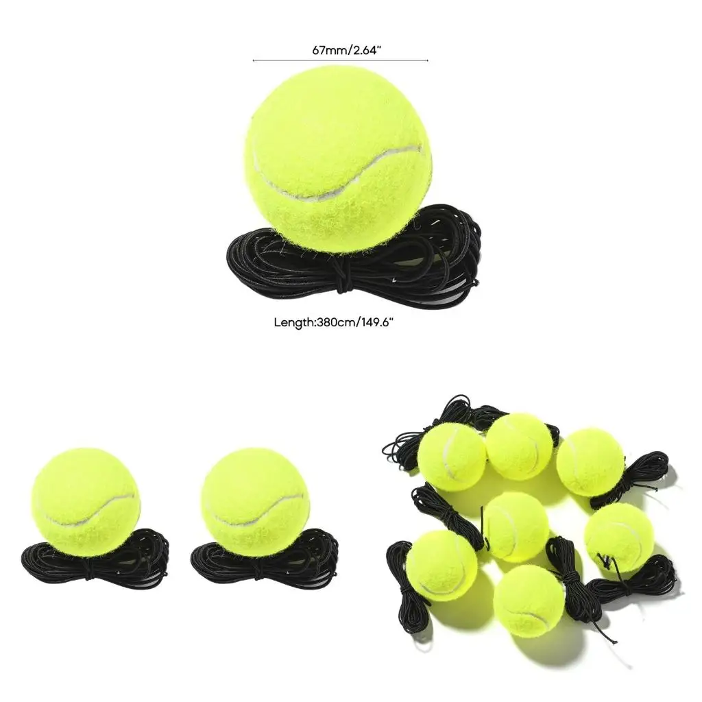 

Q39E 2pcs Portable Tennis Training Ball with String Single Practice Ball