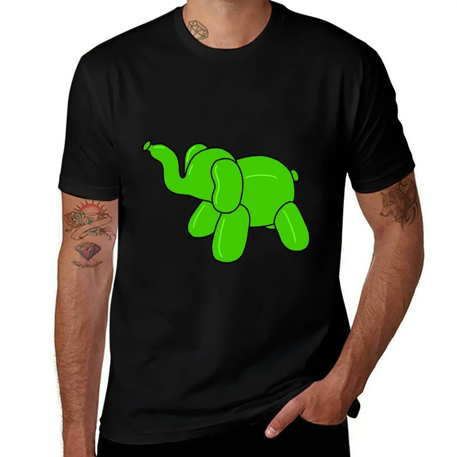 

Balloon Elephant T-Shirt summer top vintage graphic tee oversized t shirt customizeds men t shirts high quality