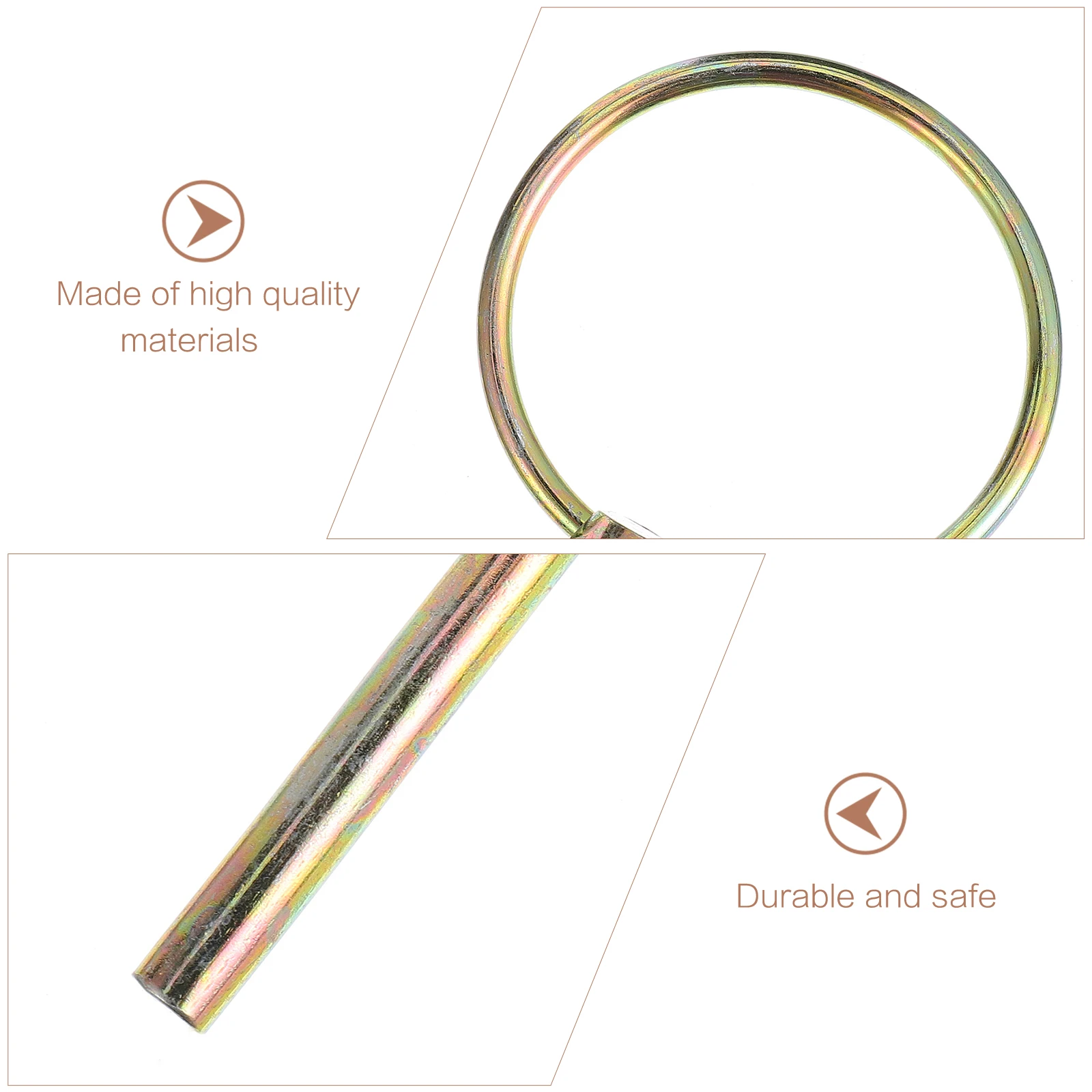 

10 pcs Pin Heavy Duty Zinc Plated Q235 Heavy Duty Lynch Pin Secure Trailer Hitch Receiver Farm Tractor Spring Loaded