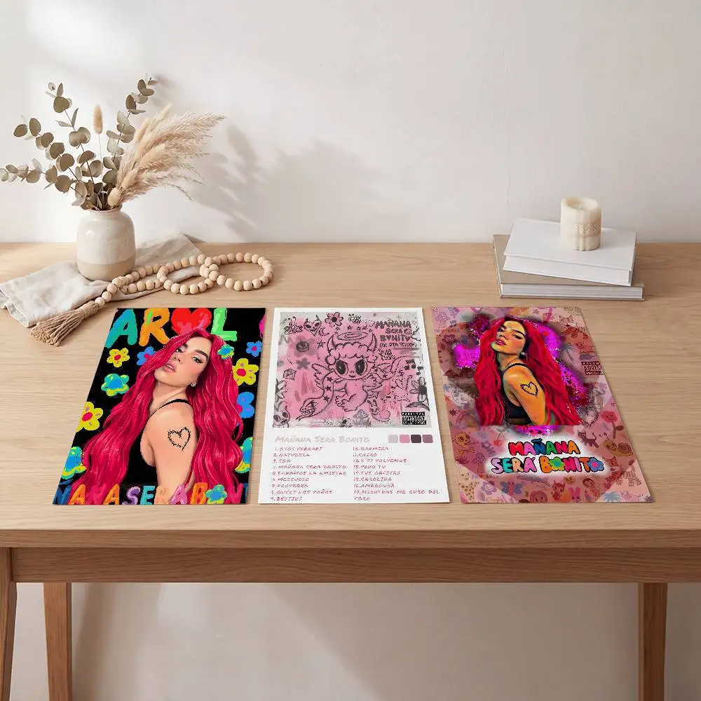 Karol g Manana Sera Bonito Poster Self-adhesive Art Waterproof Paper Sticker Coffee House Bar Room Wall Decor