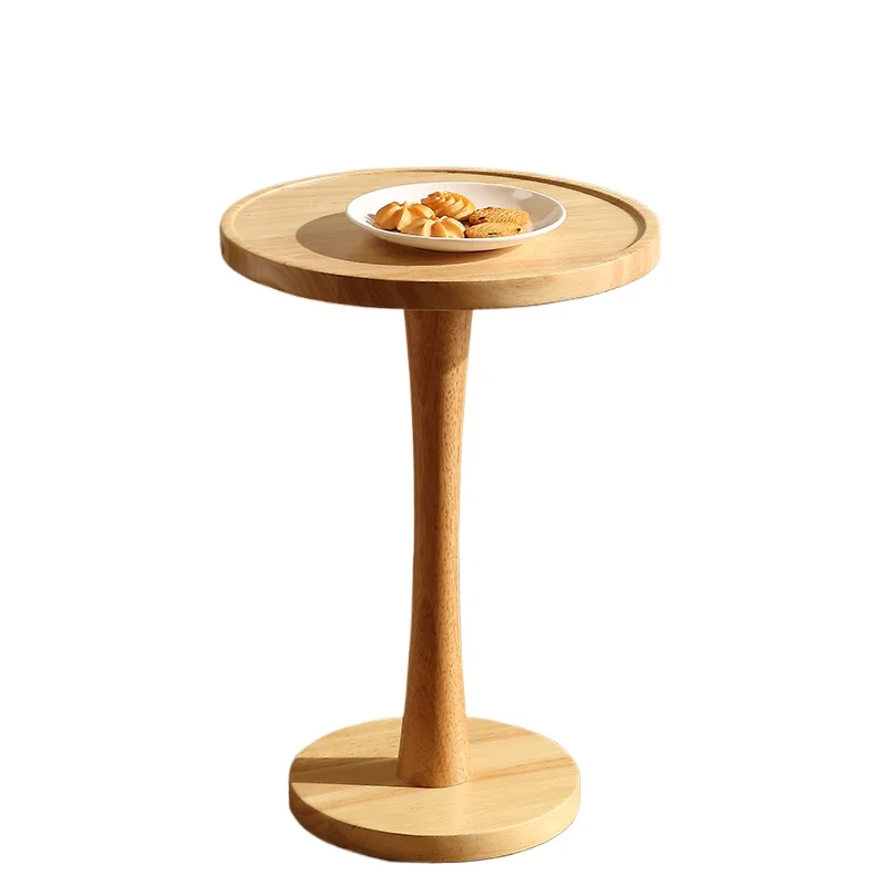 Retro Solid Wood Bedside Tables Living Room Bedroom Nightstand Mid-Century Modern Mini Accent Table Small Space Sofa Side Tables