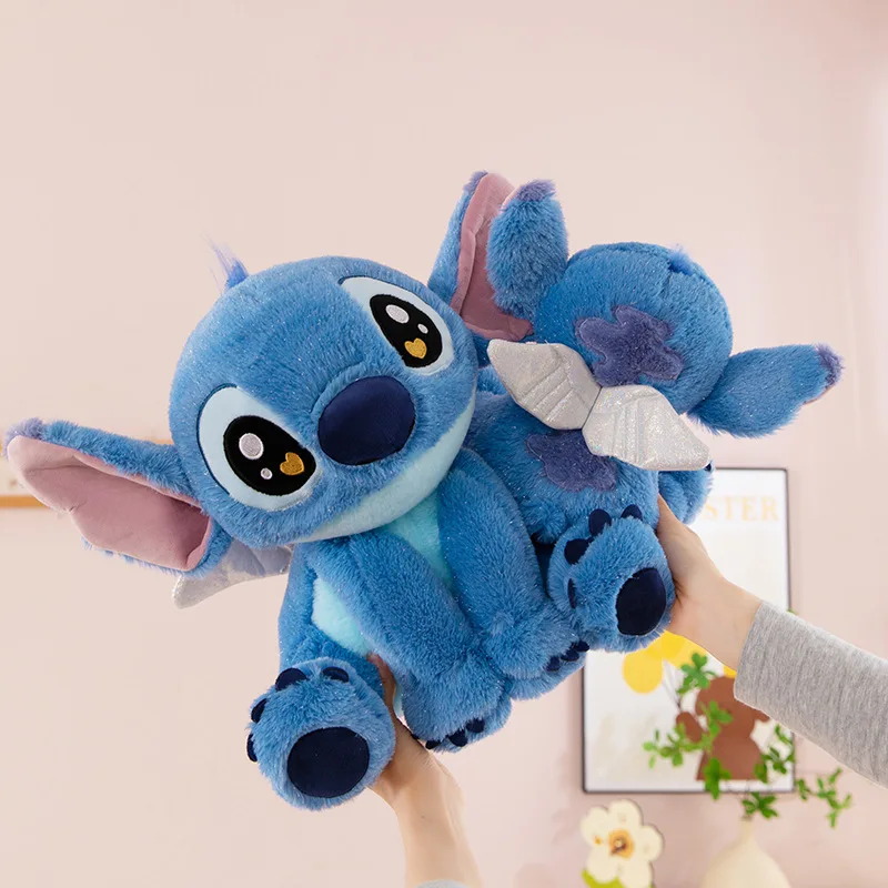 Disney 25Cm Plush Doll Toy Sparkling Angel Stitch Creative Soft Cute Little Wings Sofa Pillow Ornaments Girlfriend Birthday Gift