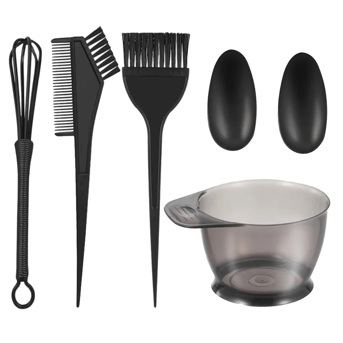 hair coloring tools five-piece set, comb, earmuffs, brush, baked oil, hair coloring bowl, home hair tools five-piece set