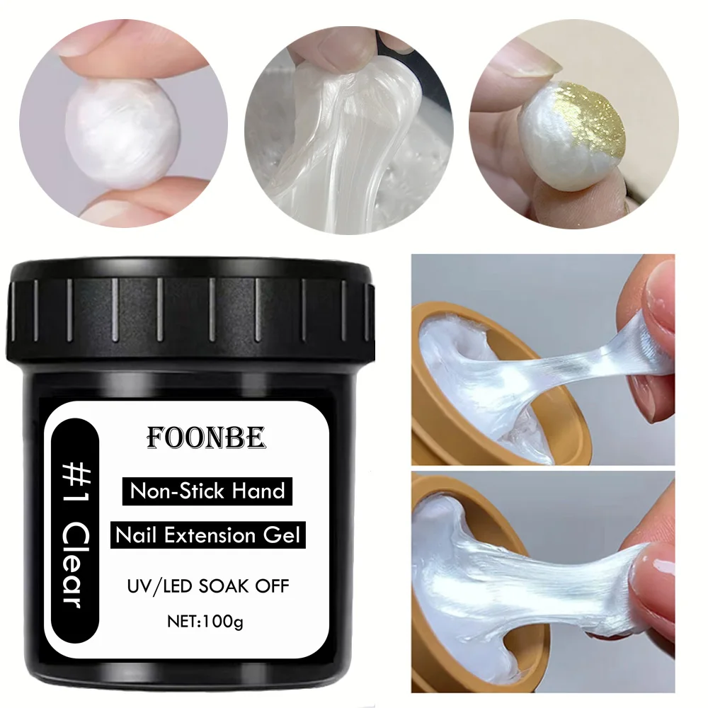 Picture 4: FOONBE Solid Non-Stick Hand Nail Extension Gel Fast Builder  Nail Gel Polish Curved 3D Patteren Reinstone Glue