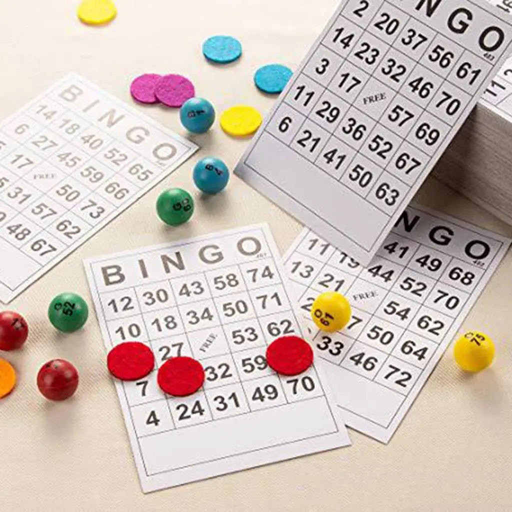 

Game Cards Bingo Sheets Black and White Board Game Supplies for Kids Adults Party Poker Table
