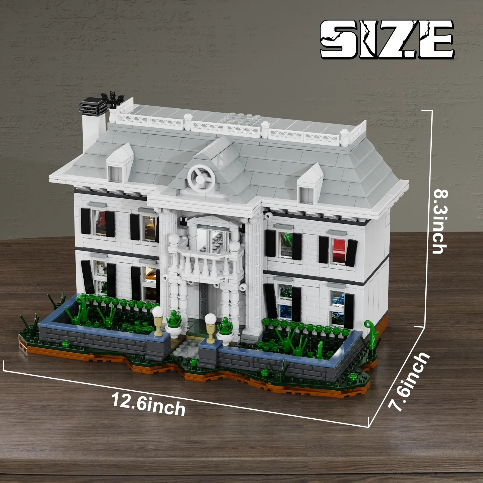 BuildMOC Braved Game House Building Kit White Apartment Palace Blocks Kids and Film Game Fans Gifts(1620 Pieces)