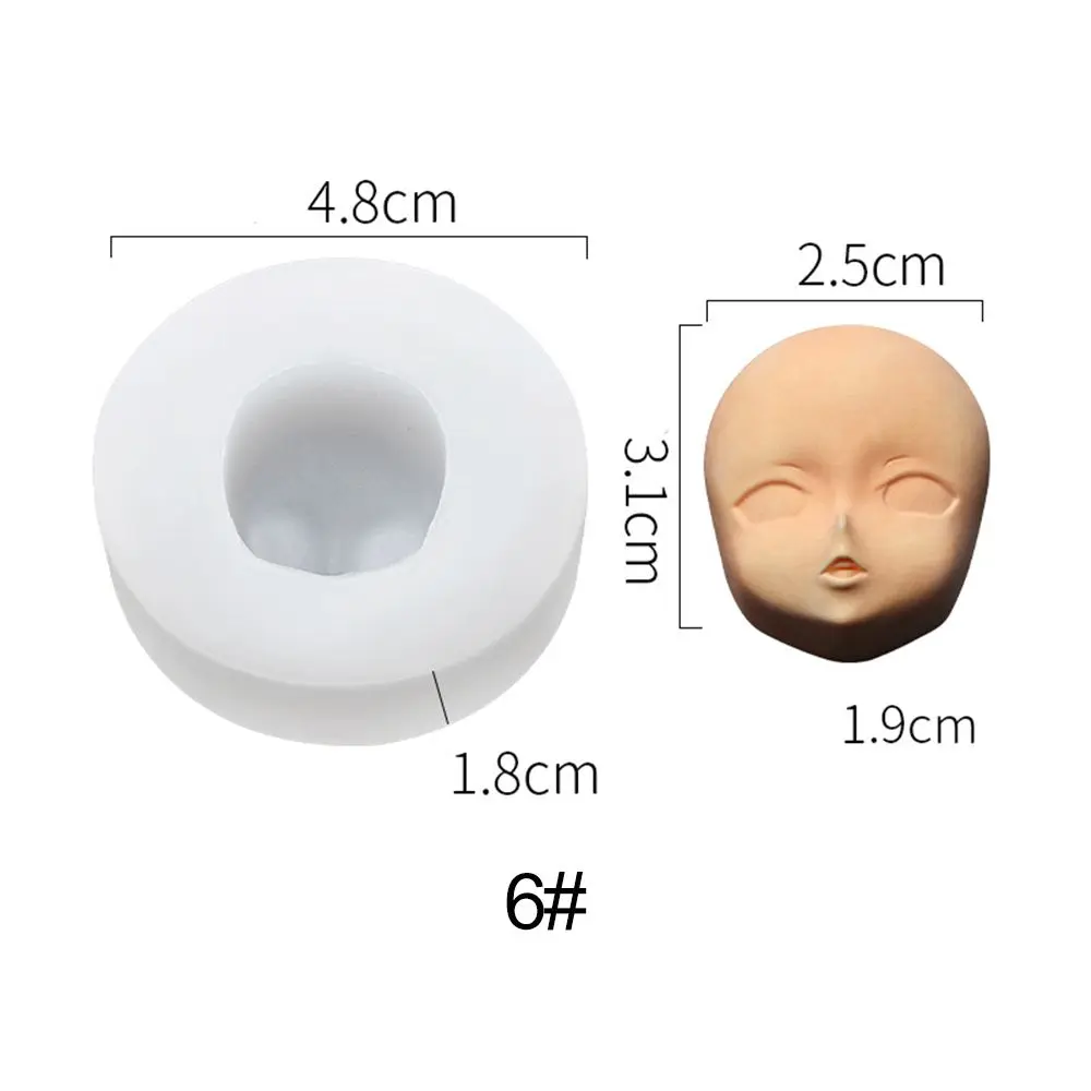 DIY Candy Baking Cake Decorating  Modification Accessories  Face Silicone Molds 3D Facial Mould Clay Head Sculpey