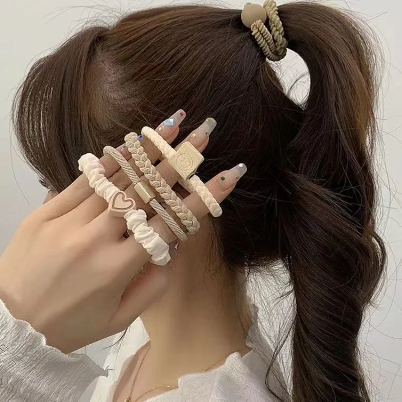 20 piezas lazos para el cabello de alta elasticidad para mujer, banda de goma elástica para el cabello, correas para encías, Liga, coleteros, diademas