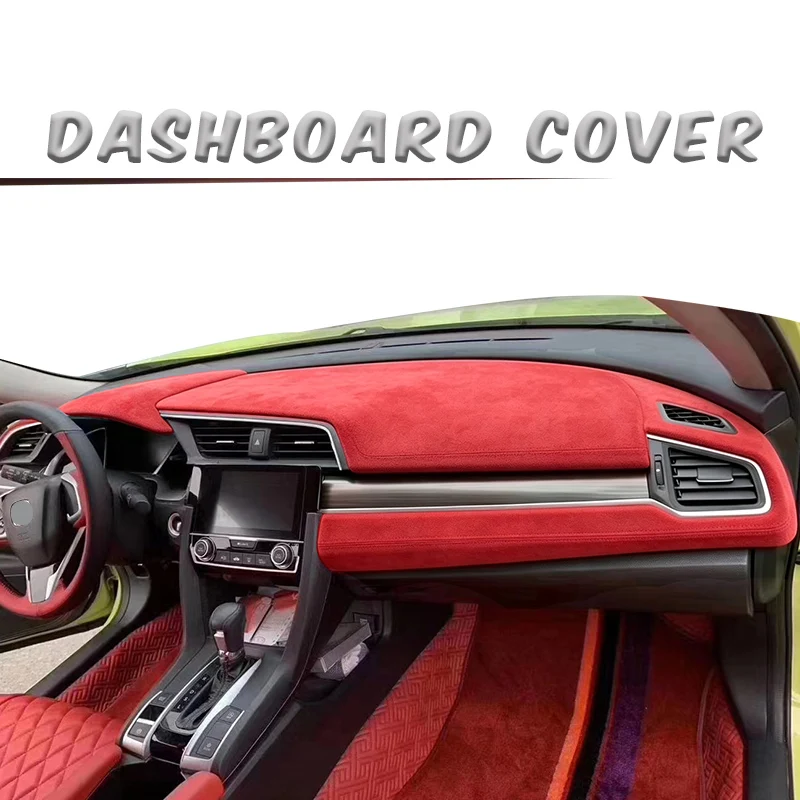 

Custom in Alcantara Car Dashboard Cover for Honda Civic 2016-2021 220TURBO CVT Mat Shade Cushion Pad Carpet Auto Accessories