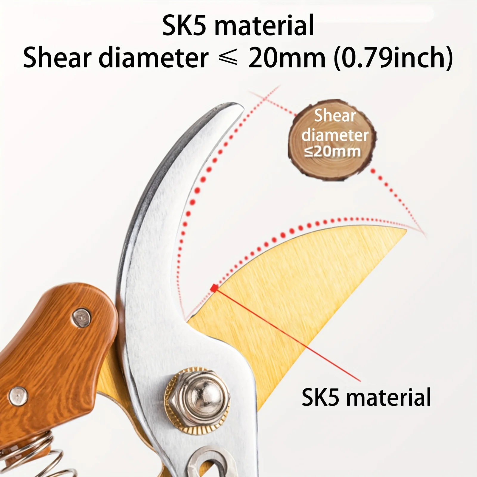 Deli gunting pemangkas taman 8.5 inci, gunting penghemat tenaga kerja untuk alat berkebun gunting pemangkas tanaman taman alat Bonsai