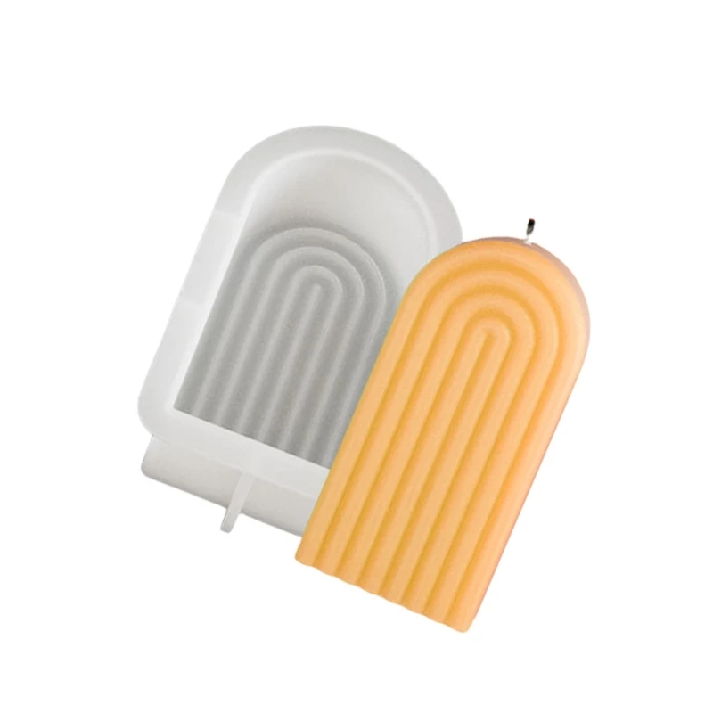 Flexible Silicone Striped Mold Suitable For Plaster And Scented Ornament Crafts With Unique Arch Designs 37JB