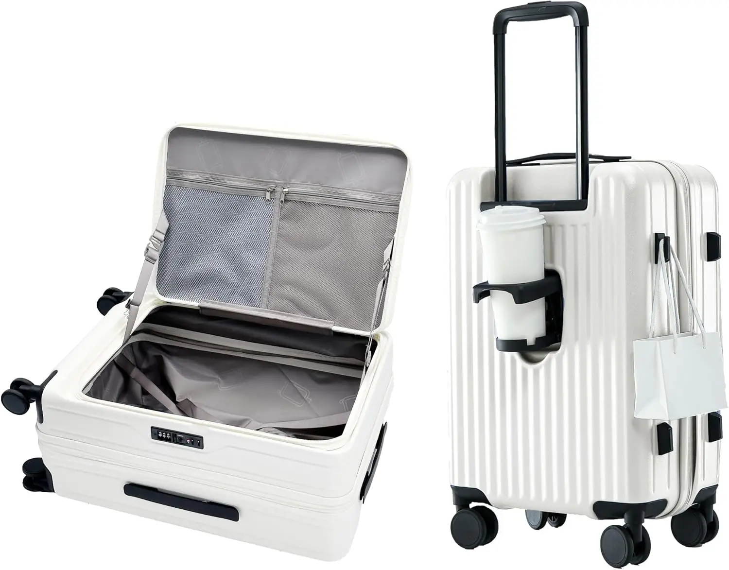 Hotway-Expansível Carry On Bagagem com Rodas Spinner, Hardside Tsa Aprovado, Abertura Superior, 20"