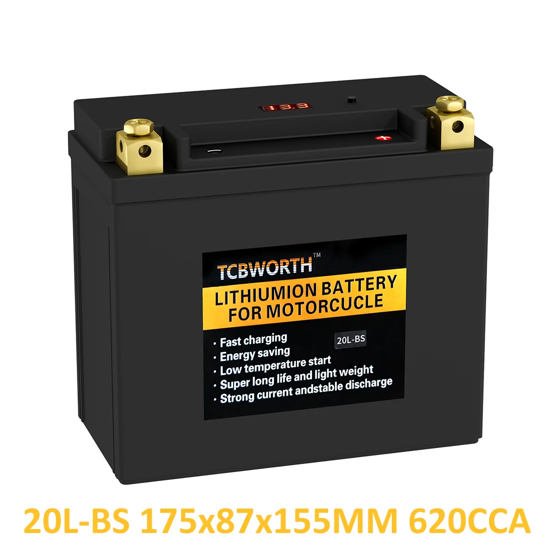 

20L-BS 620A LiFePO4 Motorcycle Lithium Battery,12V 12Ah Battery,Jet Ski,Quad,Lawn Mower,ATV,UTV, Scooter,Generator Battery
