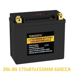 20L-BS 620A LiFePO4 Motorcycle Lithium Battery,12V 12Ah Battery,Jet Ski,Quad,Lawn Mower,ATV,UTV, Scooter,Generator Battery