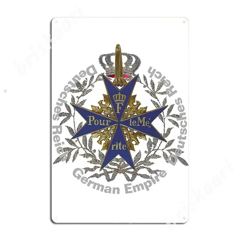 German Empire..Pour Le Merite Metal Signs Club Home Living Room Classic Wall Plaque Tin sign Posters