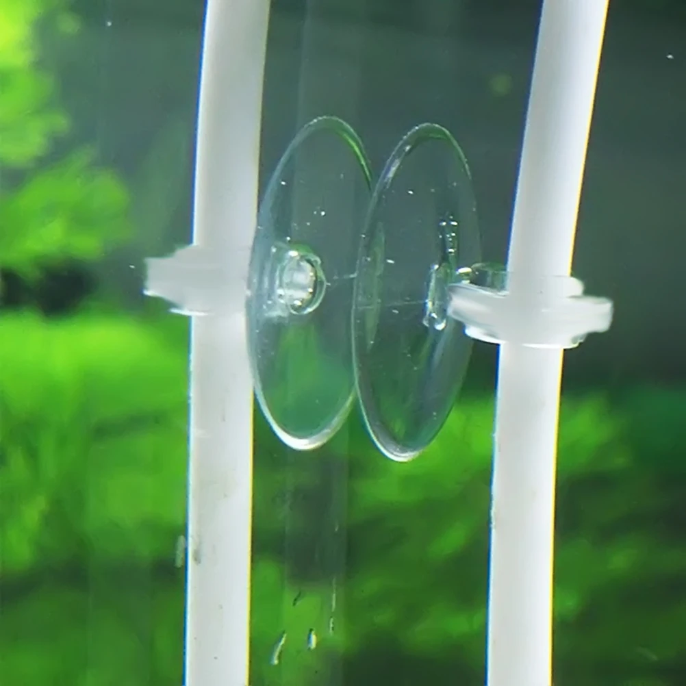 

60 Pcs Tracheal Suction Cup Small Cups with Clips Aquarium Air Tube Airline Accessories Fittings Tubing Fish Tank