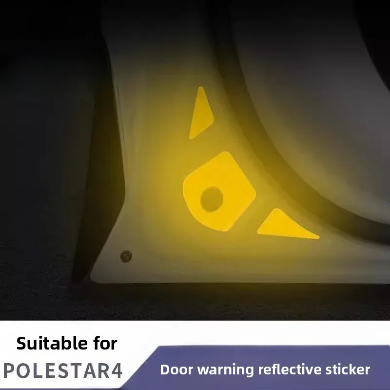 

For Polestar 4 10Pcs/Set Car Door Reflective Stickers Safety Warning Car Door OPEN Luminous Reflective Decorative Stickers Tips