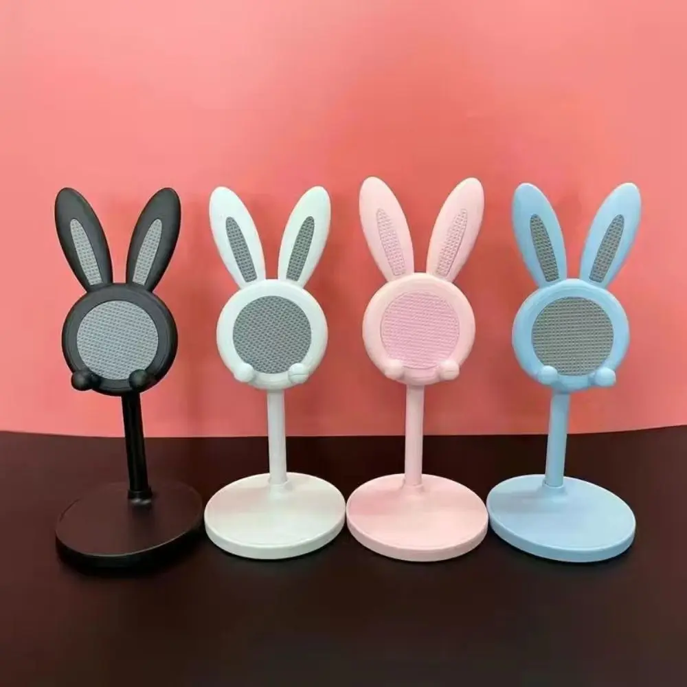 

Rabbit Shape Phone Holder Home Selfie Live Adjustable Mobile Phone Stand Desktop Student Lazy Support Shelf