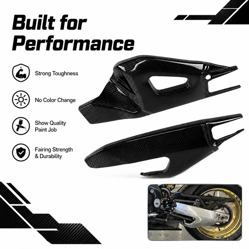 For Aprilia RSV4 TUONO V4 2021 2022 2023 2024 Carbon Fiber Swingarm Guard Protectors Motorcycle Swing Arm Cover Fairing