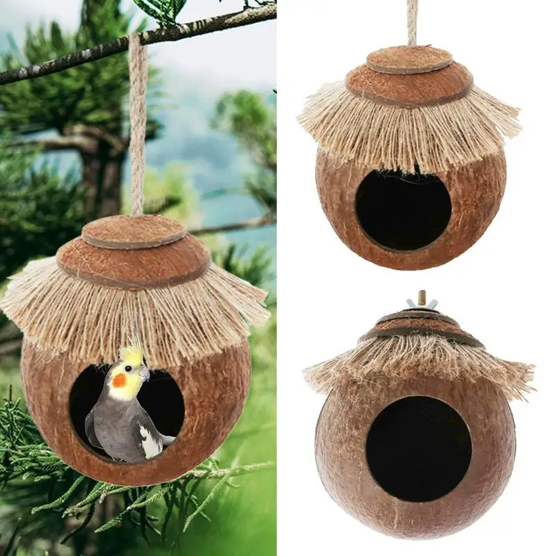 Bird Nest For Cage Birds Nest Cute Appearance Parrots Parakeet Conures Cockatiel Small Animals House Pet Cage Habitats Decor